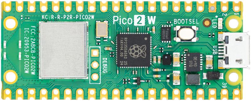 Figure 1-8: The Raspberry Pi Pico 2 W wireless module and antenna