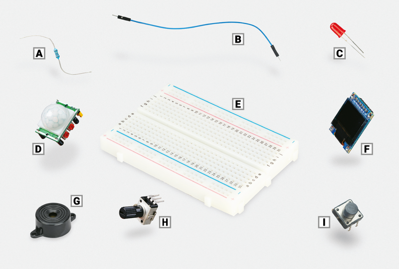 Figure 3-2: Common electronic components