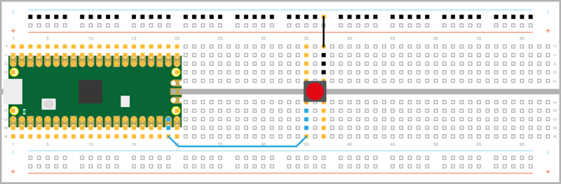 Figure 4-5: Wiring a four-leg push-button switch to GP14