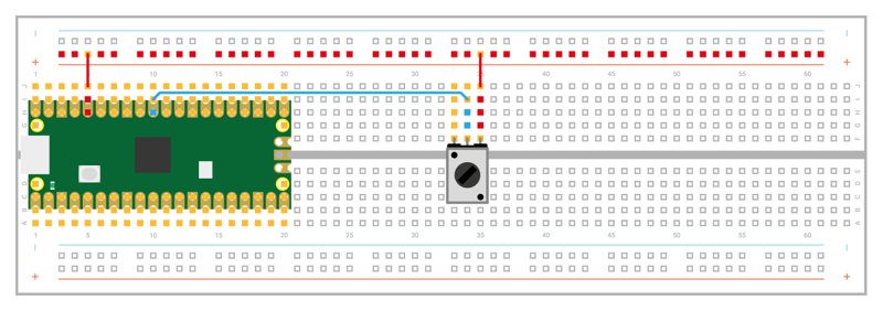 Figure 8-1: A potentiometer wired with two pins connected